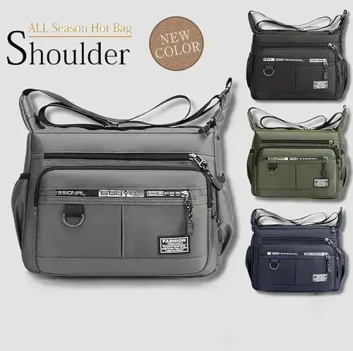 Large capacity mens shoulder bag