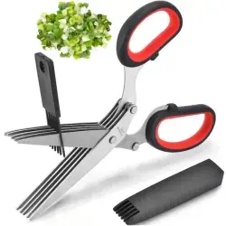 Multi-layer scallion and vegetable scissors