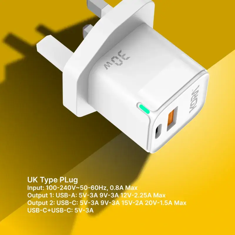 Kora Zaplug 30W Wall Charger USB&Type C