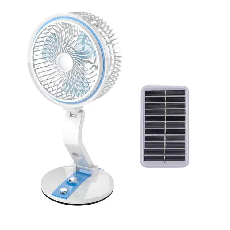 Solar folding fan