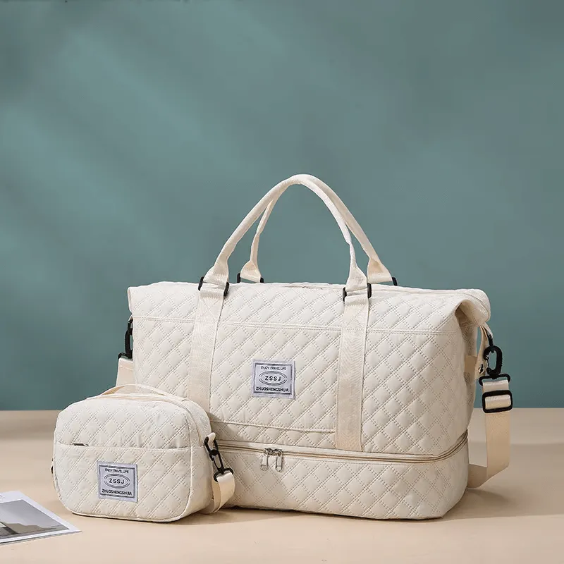 Large capacity dry and wet travel bag-Beige(L&S)