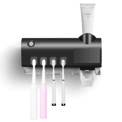 UV disinfection toothbrush holder