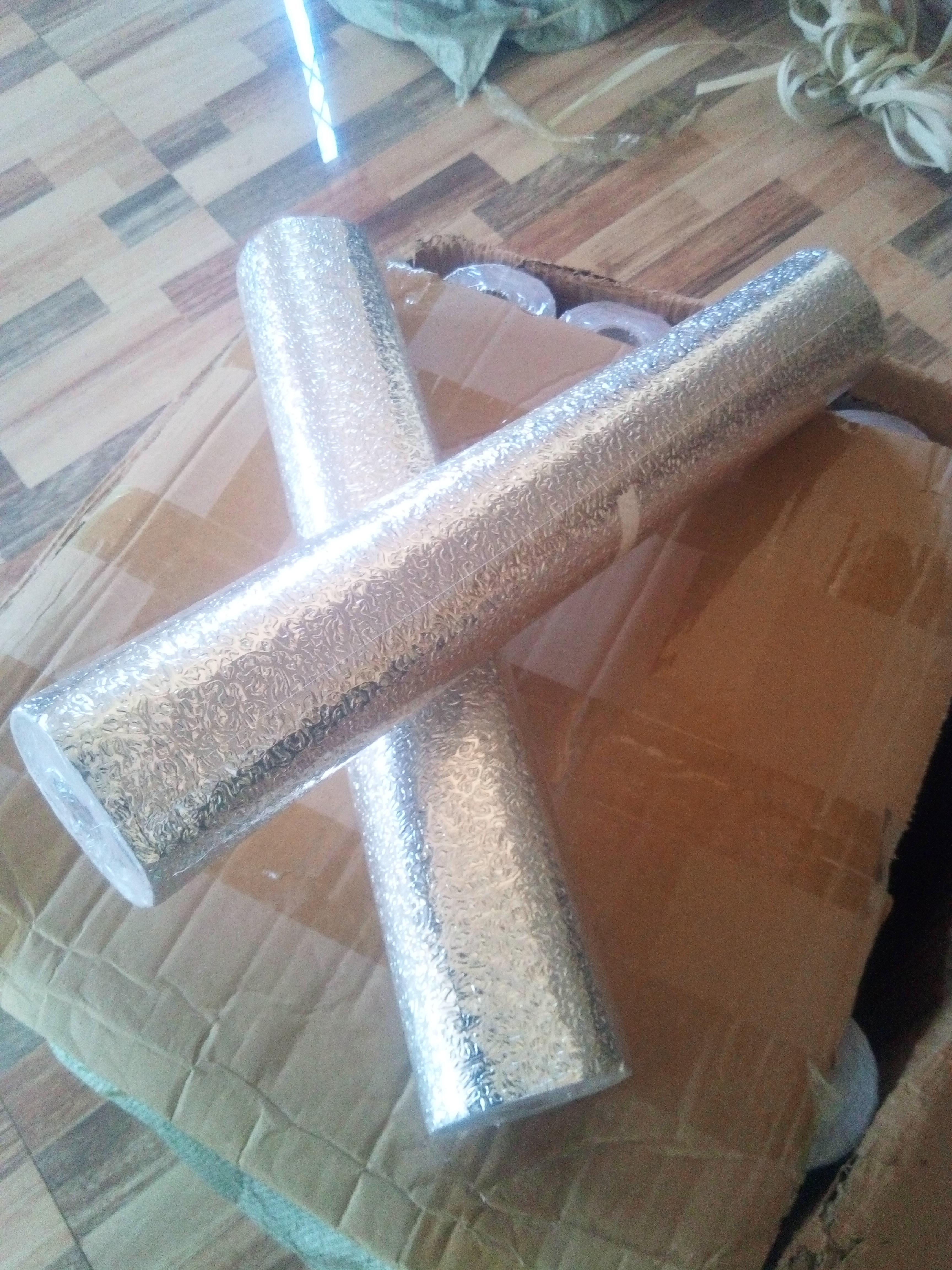 Silver surface sticker